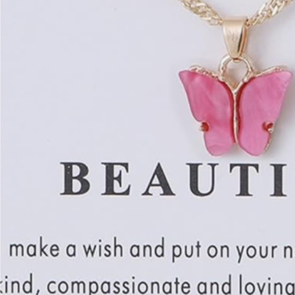 Butterfly Necklace with Note - Picture 5 of 9